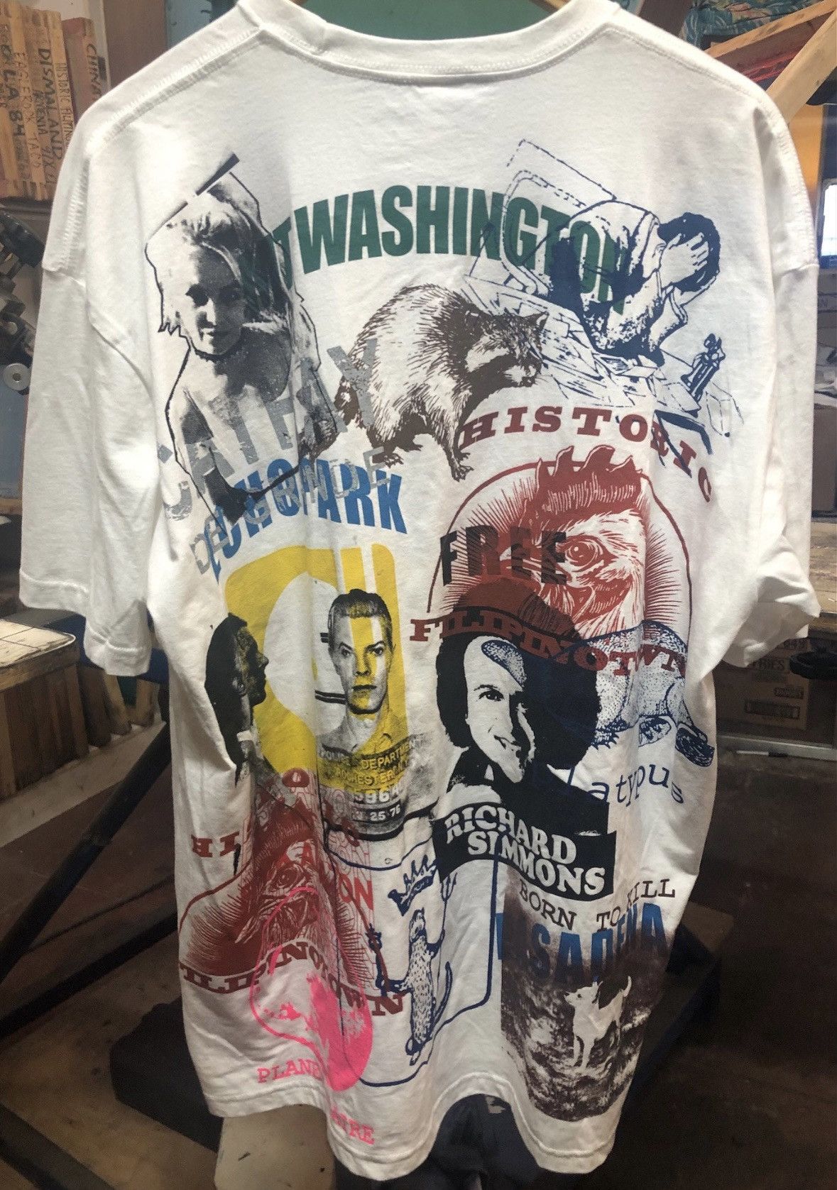 Vintage White LA Collage Test Print Tee – Pasadena/Echo Park, L Size US L / EU 52-54 / 3 - 2 Thumbnail
