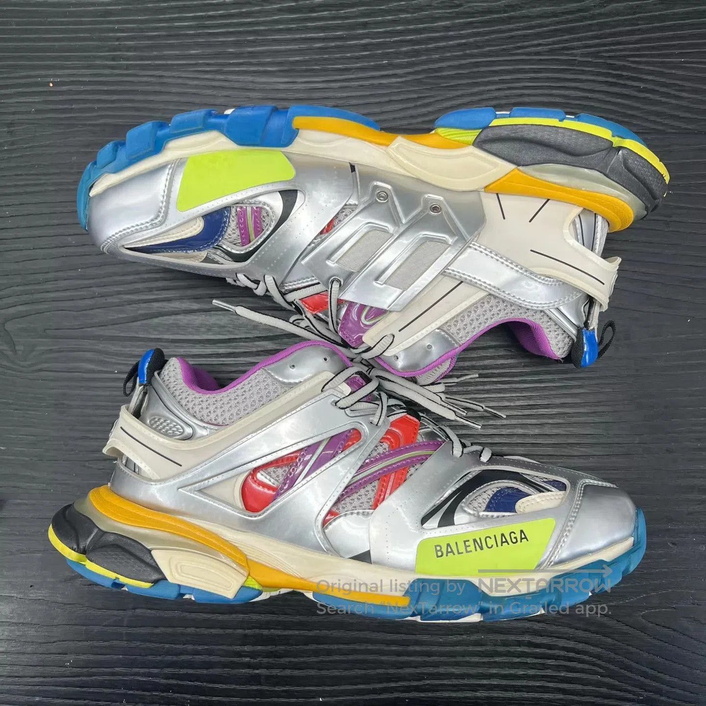 Balenciaga Multi-Color High-Top Sneakers Size 11. Size US 11 / EU 44 - 3 Thumbnail