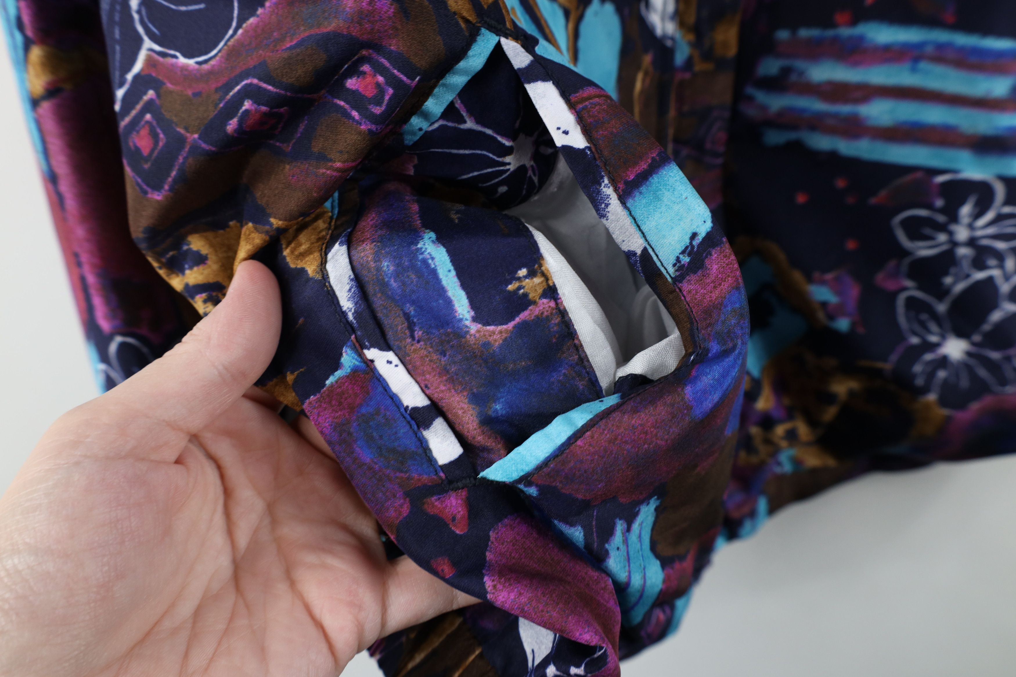 Vintage Vintage 90s Streetwear Flower Lined Windbreaker Jacket Size XL / US 12-14 / IT 48-50 - 5 Thumbnail