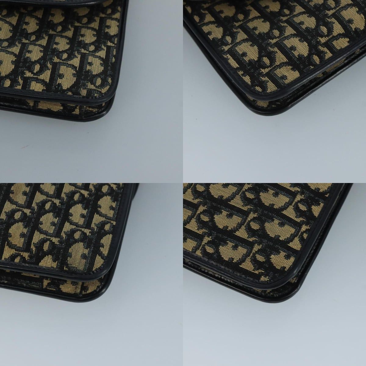 Dior DIOR Trotter Canvas Shoulder Bag Navy Gold Size ONE SIZE - 10 Thumbnail