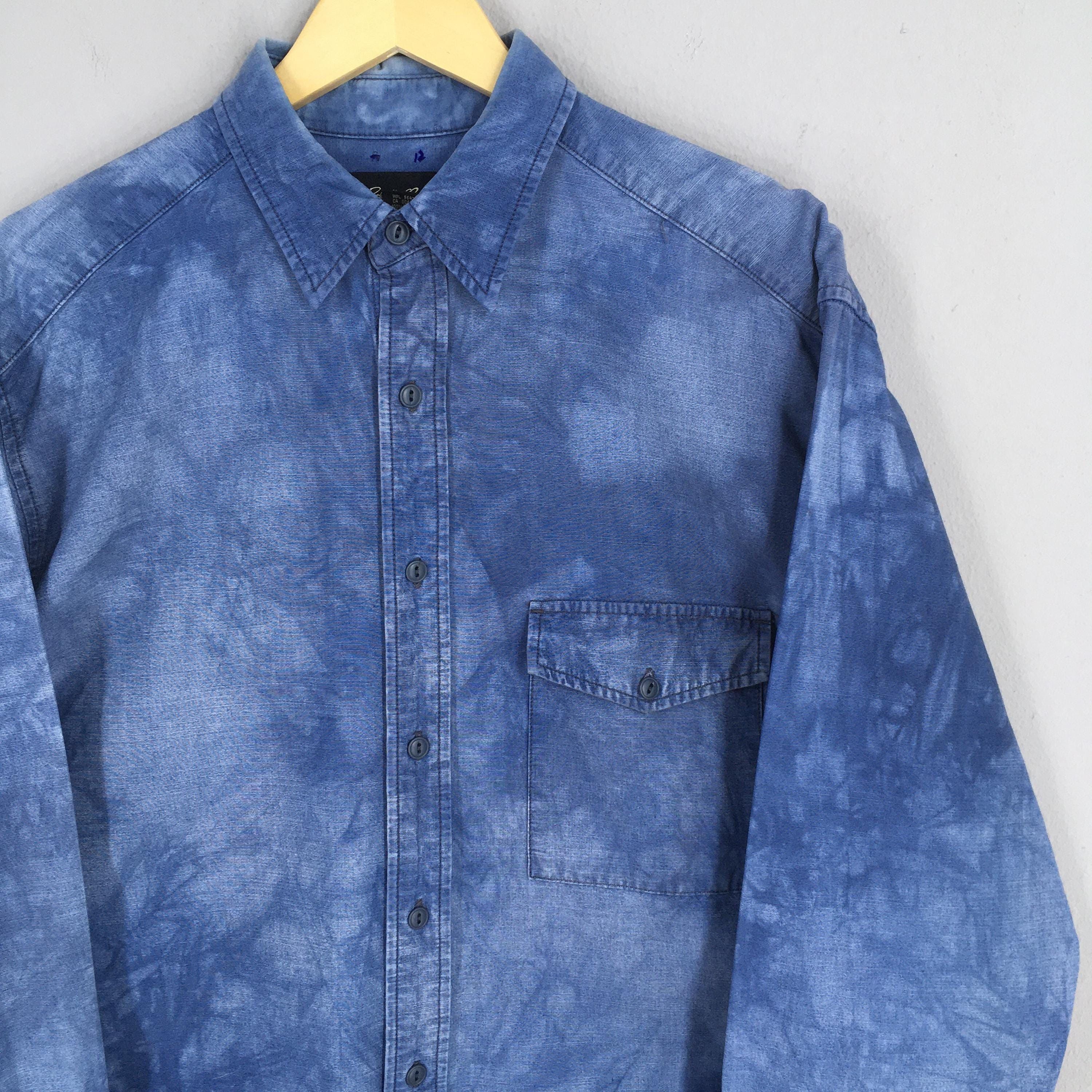 Eddie Bauer Vintage 90's Eddie Bauer Bleach Blue Flannel Medium Size US M / EU 48-50 / 2 - 2 Thumbnail
