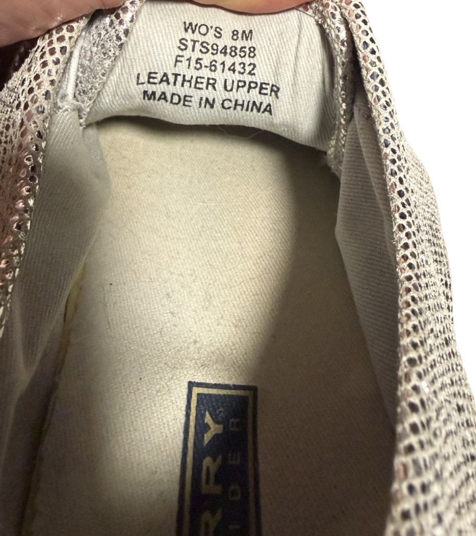 Sperry Women’s 8M Sperry Metallic Silver Leather Sneakers STS94858 Size US 8 / IT 38 - 7 Thumbnail