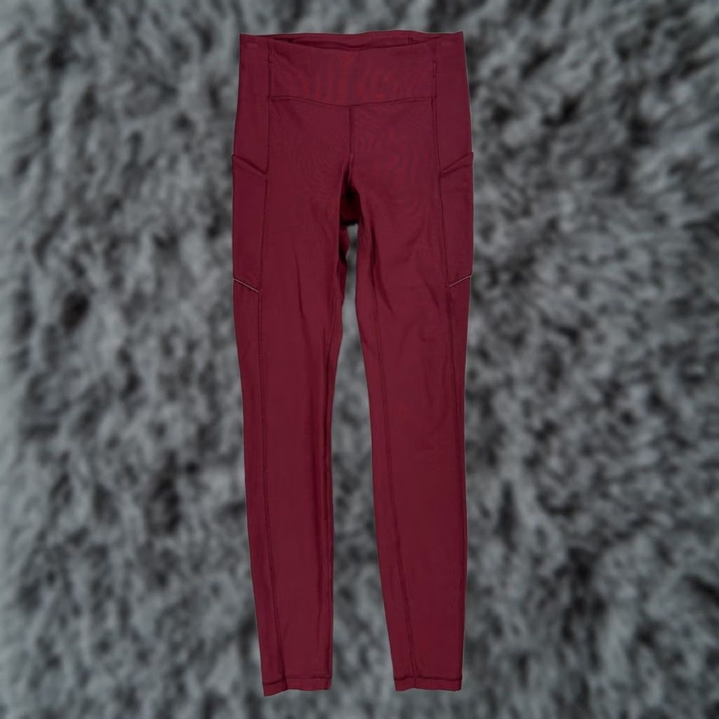 Lululemon Lululemon Speed Up Mid Rise Luxtreme Tight Leggings Womens 4 Red Maroon Compression Leggings 28.5Inseam 36In Length MS10298 Size 27" / US 4 / IT 40 - 1 Thumbnail
