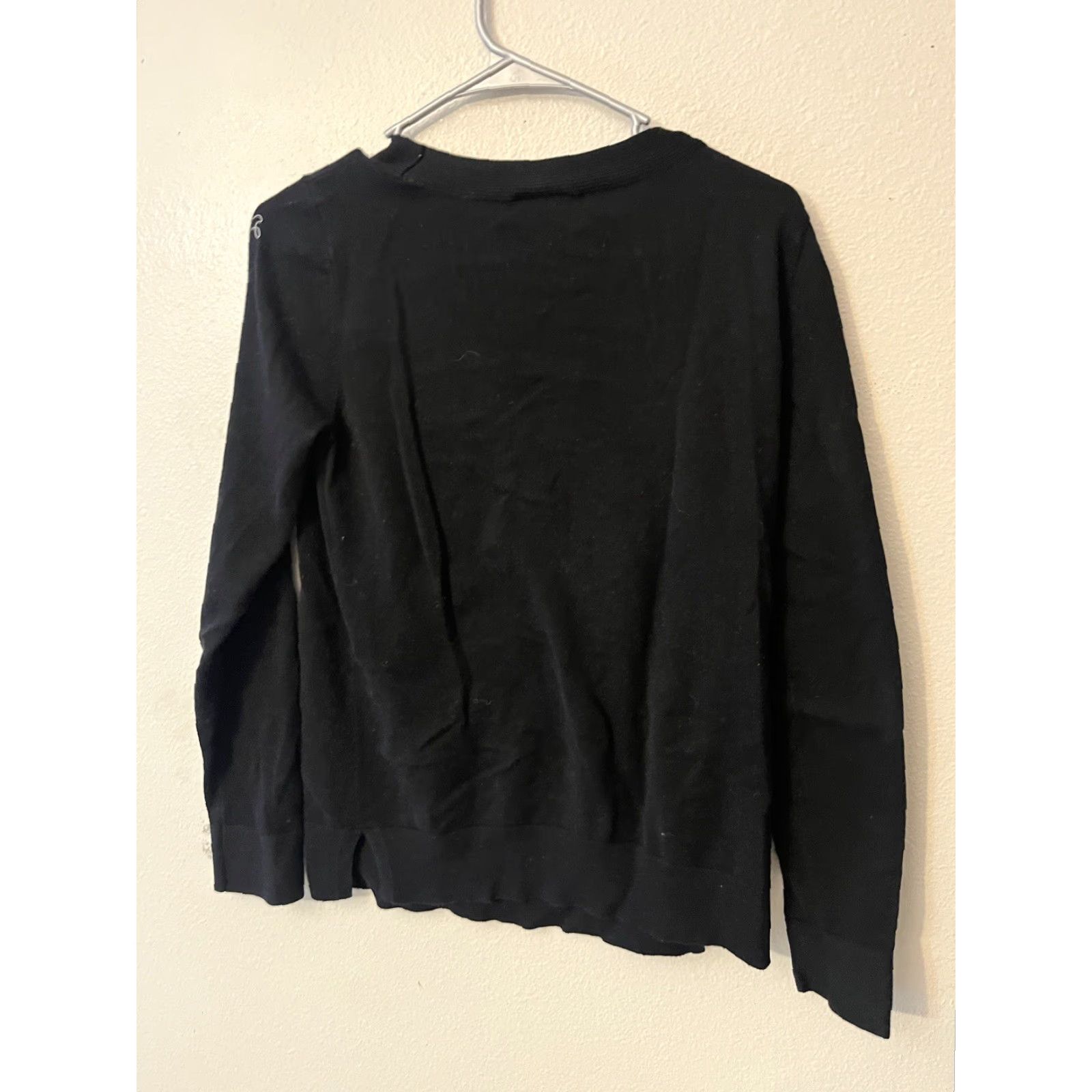 Loft Loft Long Sleeve Black Knit Crew Neck Sweater Size S Size S / US 4 / IT 40 - 3 Thumbnail