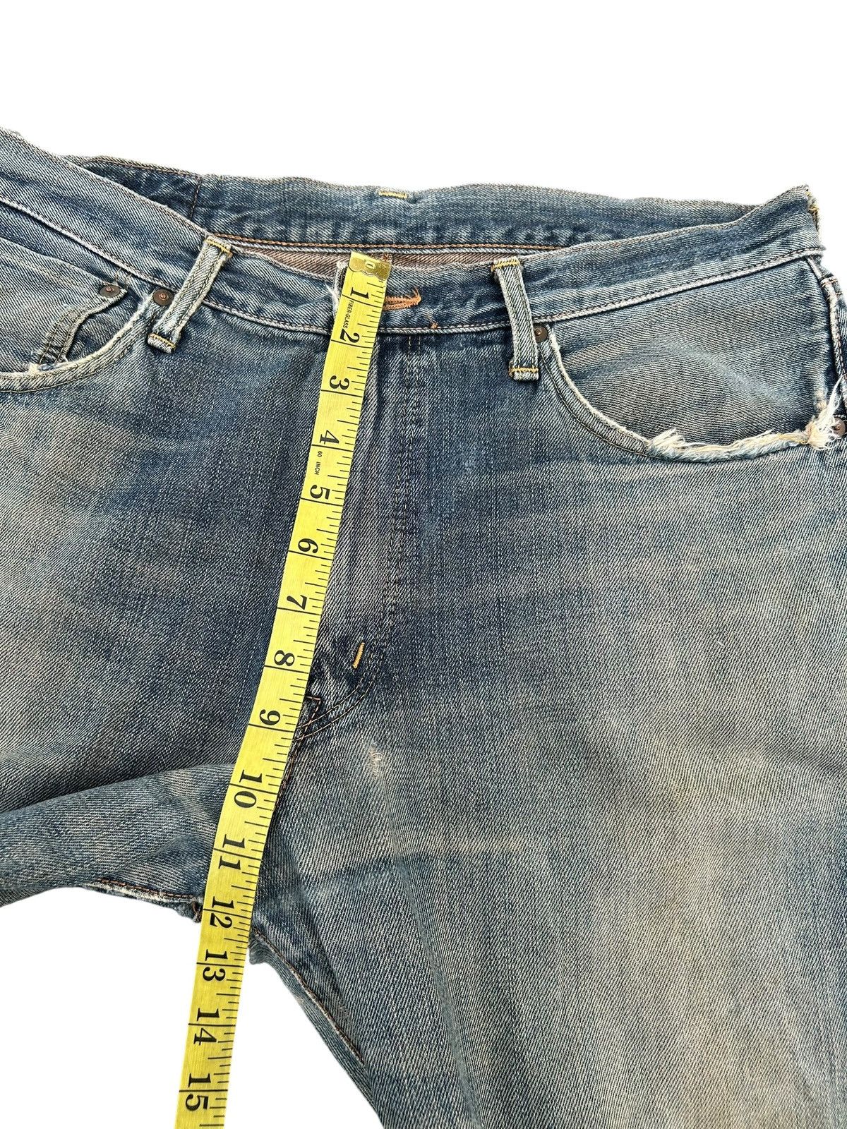 Kapital Vintage Edwin 505x Selvedge Distressed Denim Jeans Size US 34 / EU 50 - 20 Thumbnail