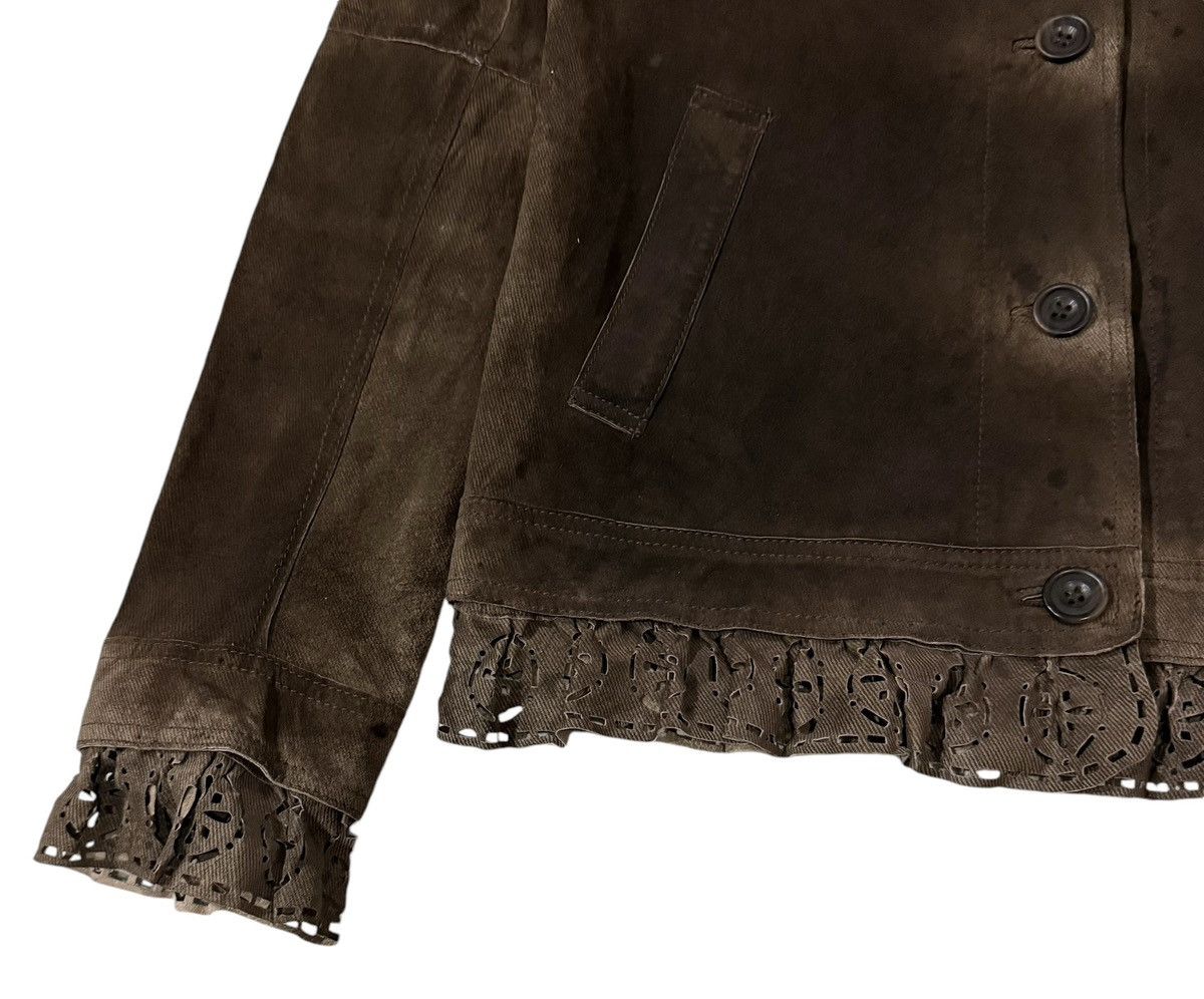 Romeo Gigli Vintage Romeo Gigli Fringe Layered Pigskin Leather Jacket Size S / US 4 / IT 40 - 4 Thumbnail