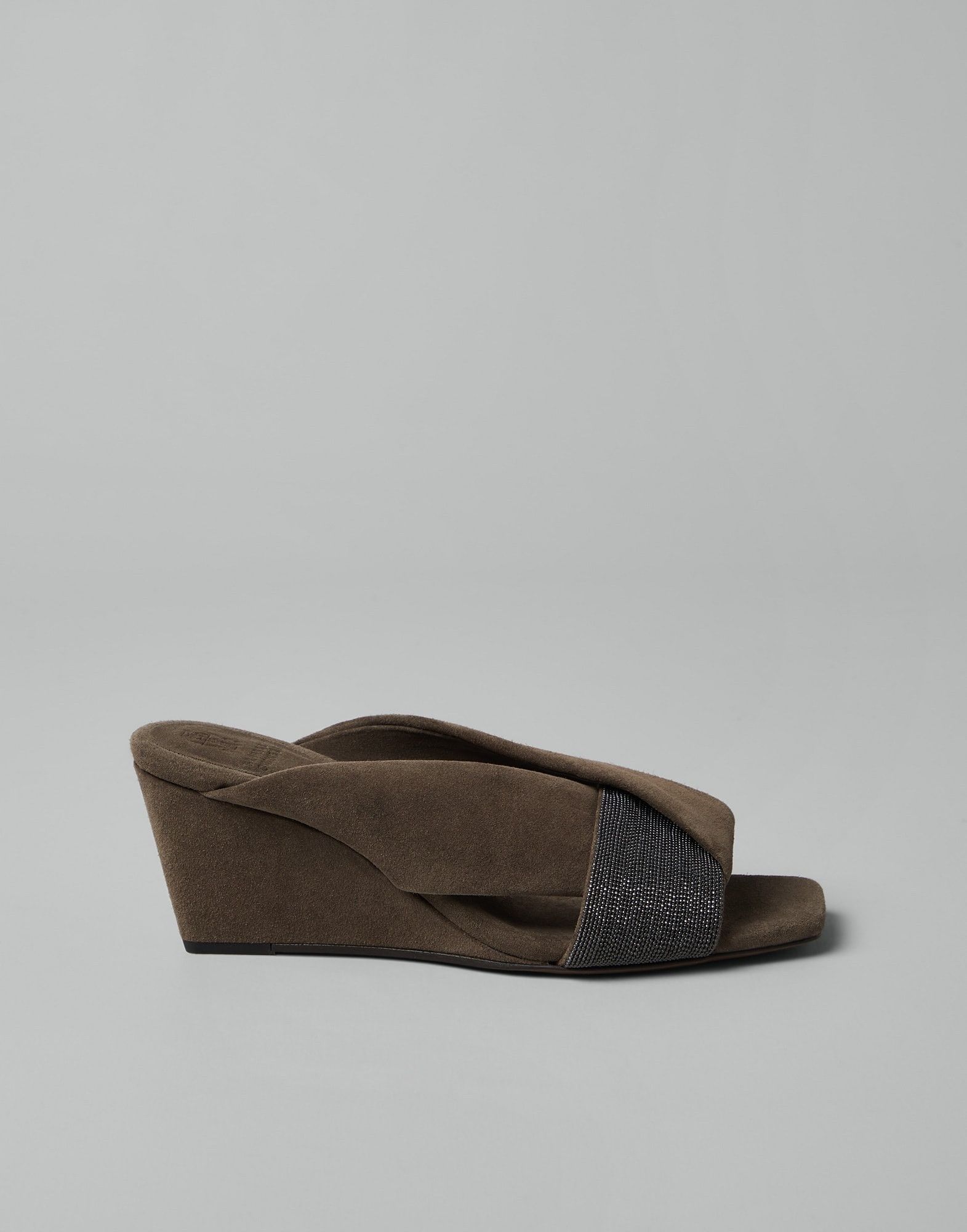 Brunello Cucinelli o1w1db10825 Slippers in Medium Brown Size US 6 / IT 36 - 2 Thumbnail