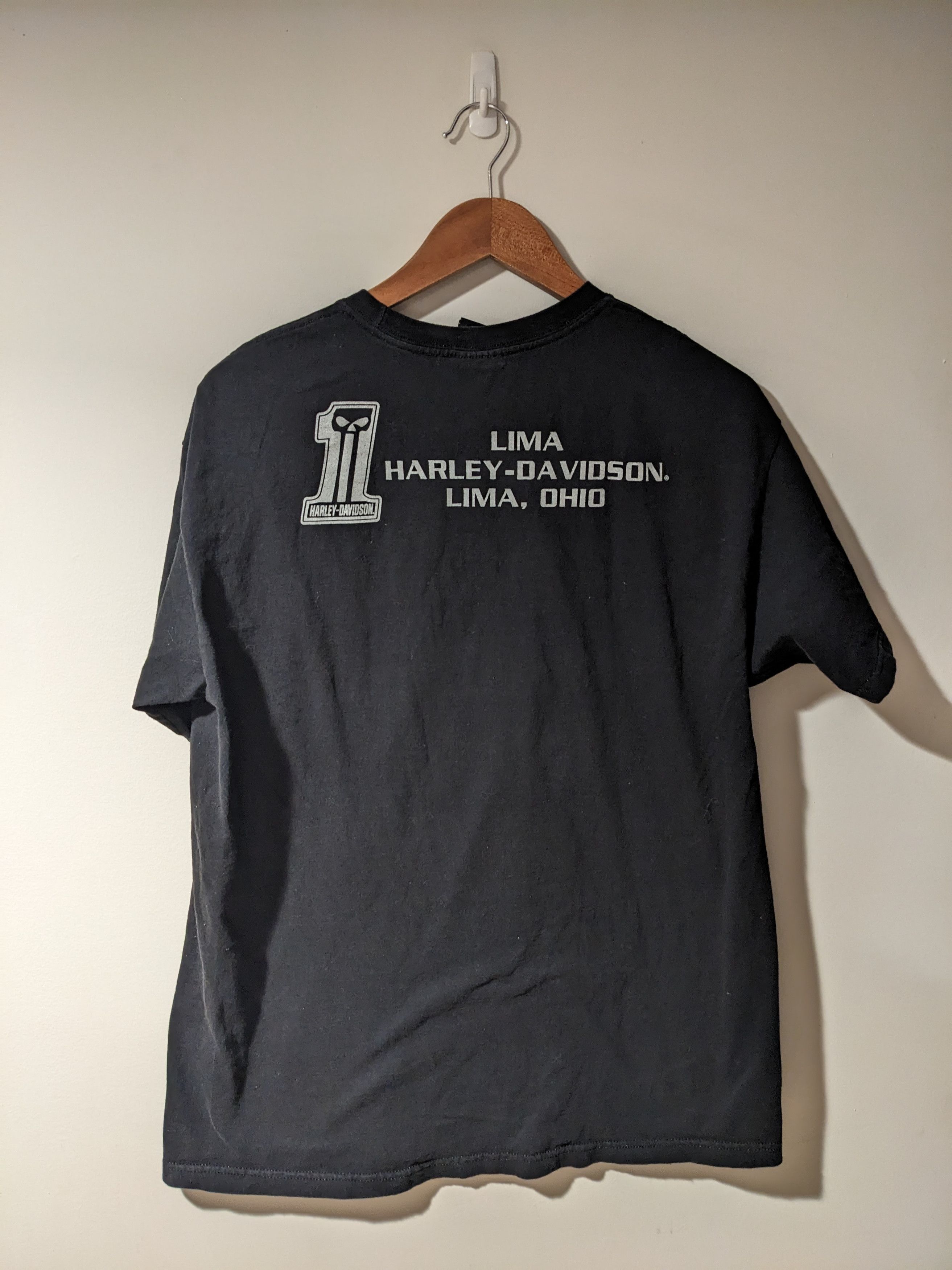 Gildan × Harley Davidson Harley Davidson Motorcycle #1 Skull Black Large T-Shirt Size US L / EU 52-54 / 3 - 5 Thumbnail