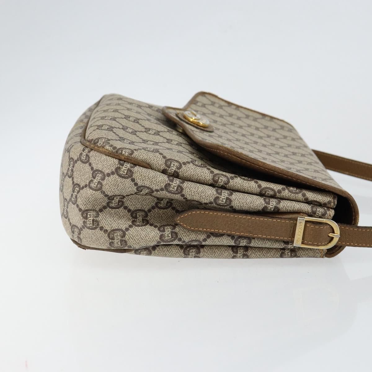 Gucci GUCCI GG Plus Canvas Shoulder Bag Pvc Leather Beige Size ONE SIZE - 4 Thumbnail