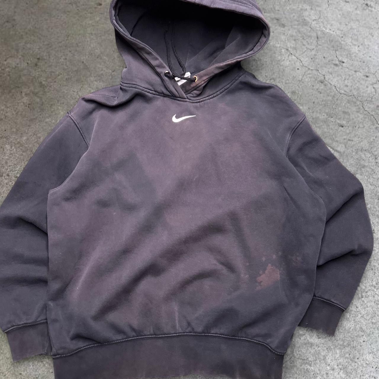 Nike Y2K streetwear center swoosh nike hoodie in black Size US XS / EU 42 / 0 - 2 Thumbnail