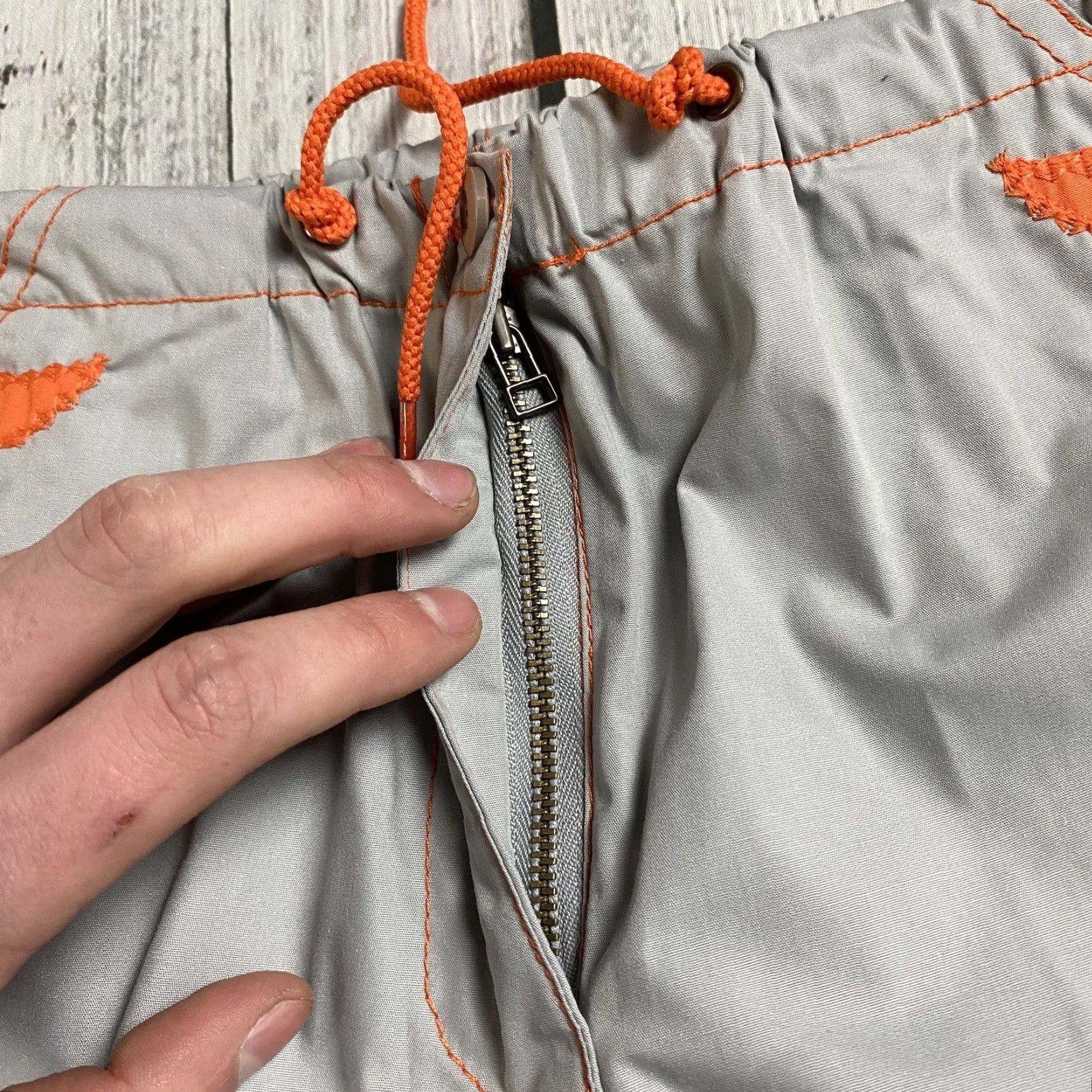 Vintage VTG UFO PARACHUTE PANTS Cargo WOMENS 12 Mercury Grey/Orange NWT Size 34" / US 12 / IT 48 - 5 Thumbnail