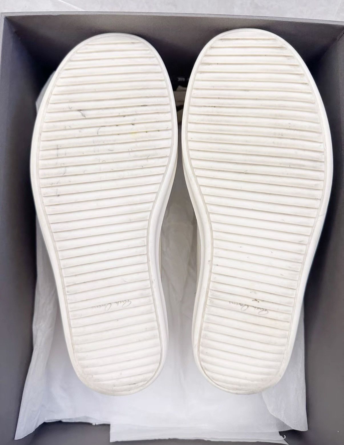 Rick Owens Rick Owens mainline white milk shiny low-top new model Size US 7 / EU 40 - 6 Thumbnail