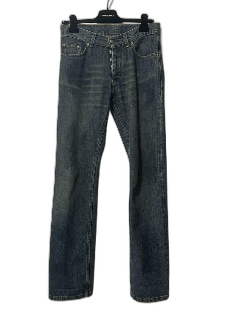 Helmut Lang vintage dark denim boot cut jeans Size US 28 / EU 44 - 1 Thumbnail