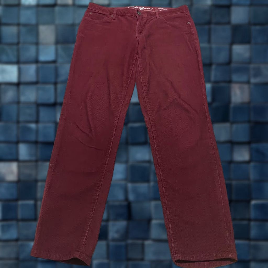 Eddie Bauer Eddie Bauer Womens sz 8 Jeans Red Corduroy Slim Boyfriend Mid Rise Size 30" / US 8 / IT 44 - 1 Thumbnail