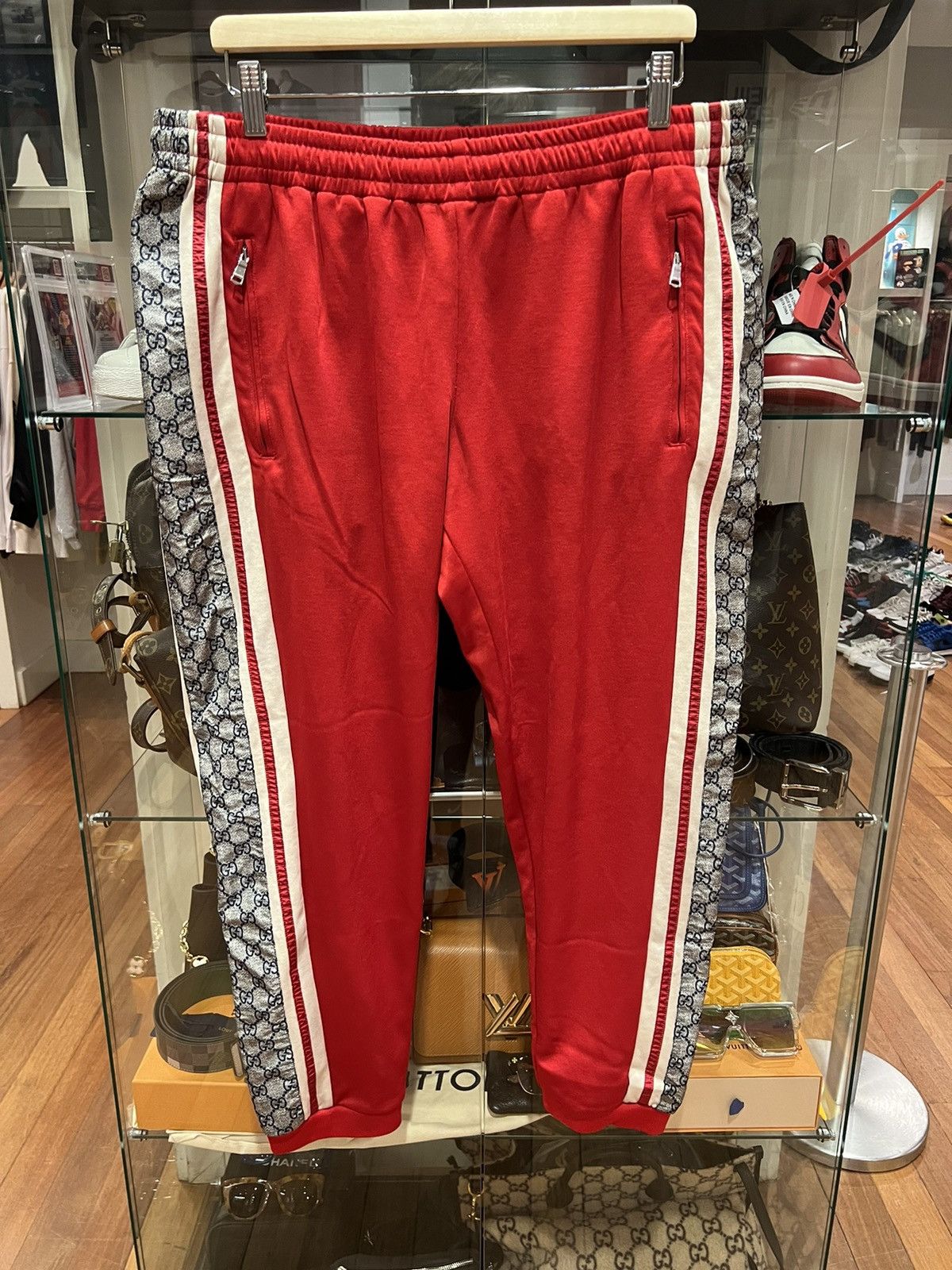 Red gucci pants online