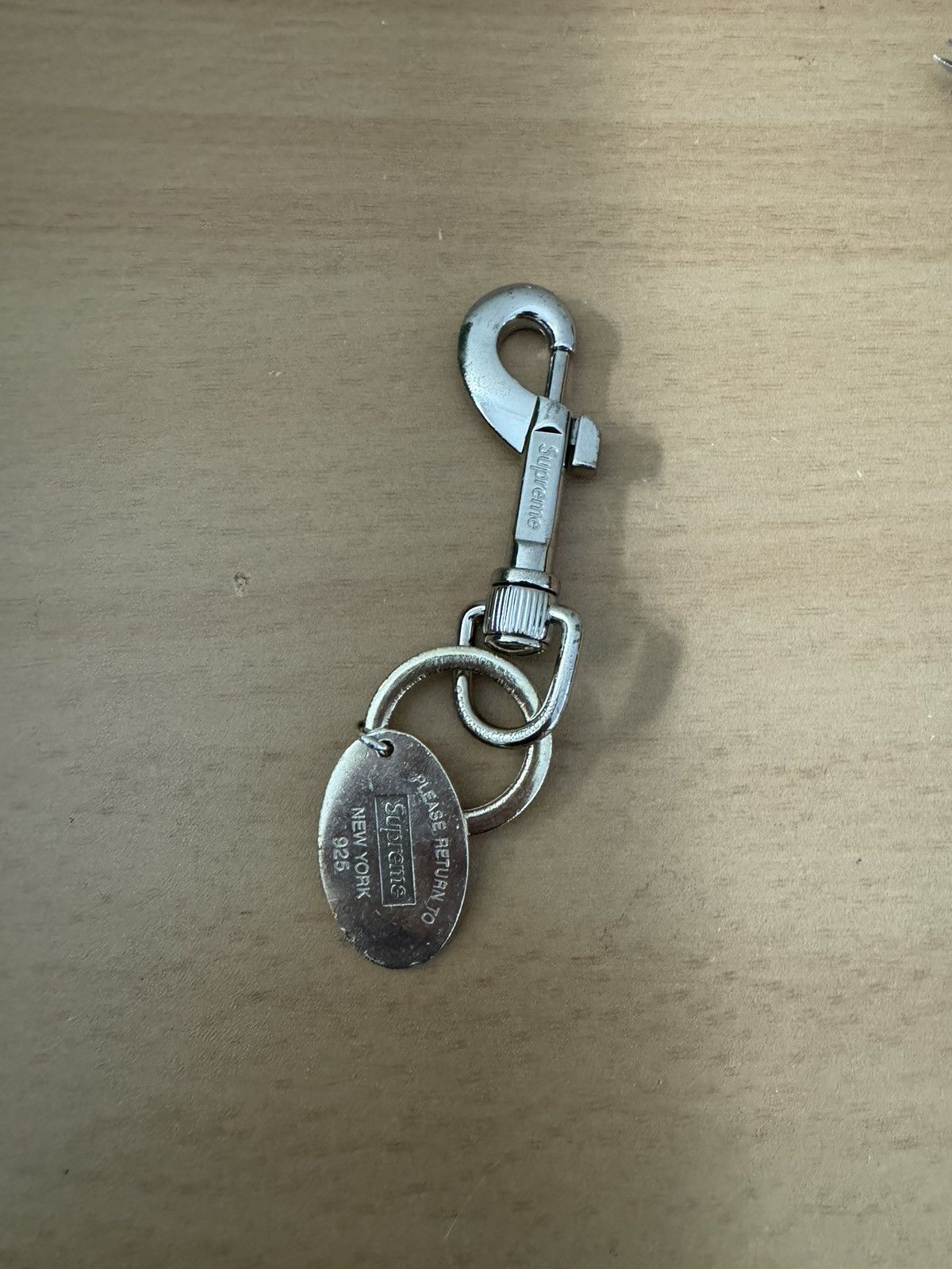 Supreme Tiffany Oval Tag つけりゃ Keyring Silver Supreme Tiffany Oval Tag つけりゃ Keyring Silver