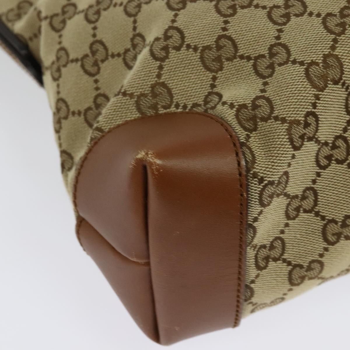 Gucci GUCCI GG Canvas Web Sherry Line Shoulder Bag Beige Gold Size ONE SIZE - 12 Thumbnail