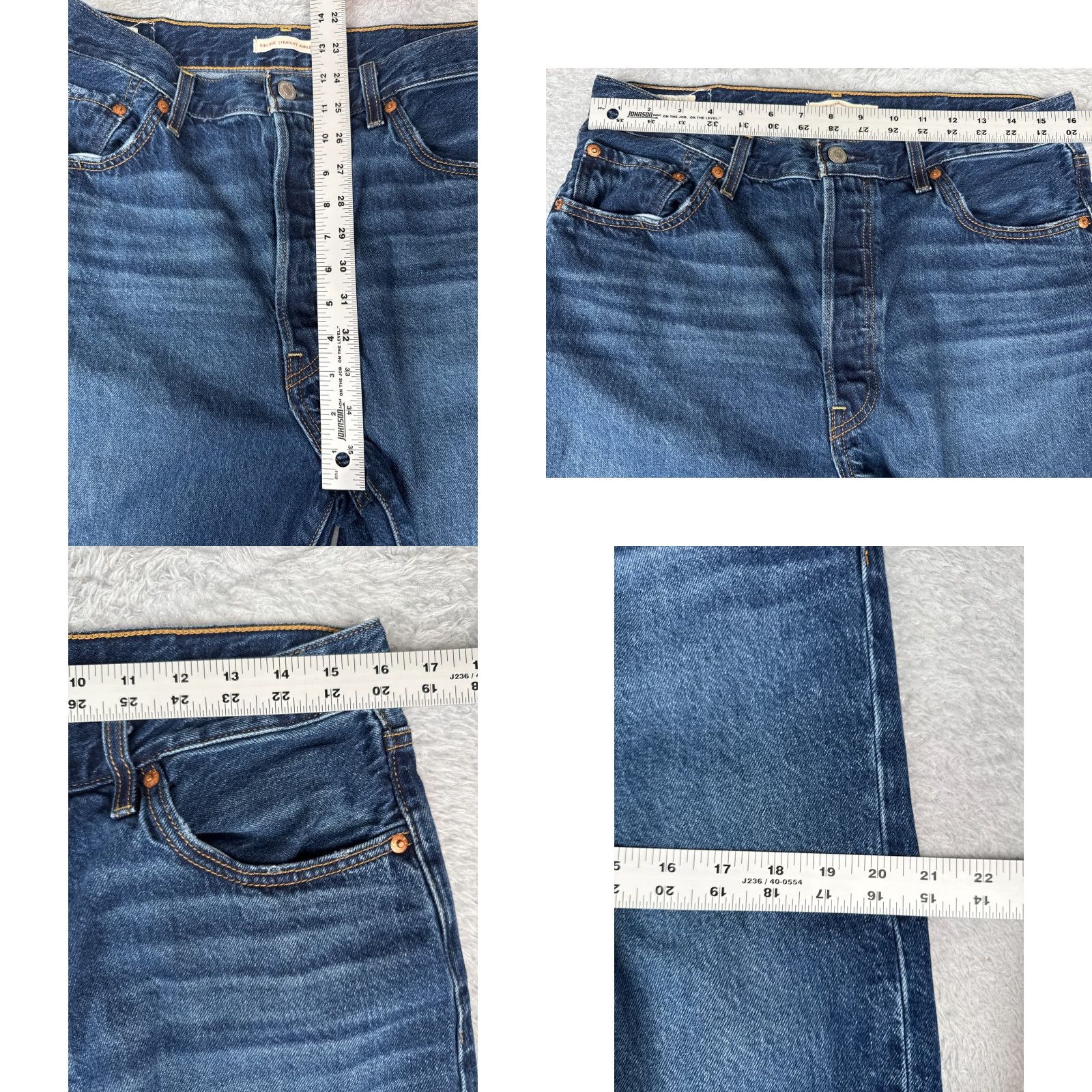 Levi's Levi's Jeans Women 32 Blue Distressed High Rise Straight Ankle 32x27 Vintage No Size 24" / US 00 / IT 34 - 9 Thumbnail