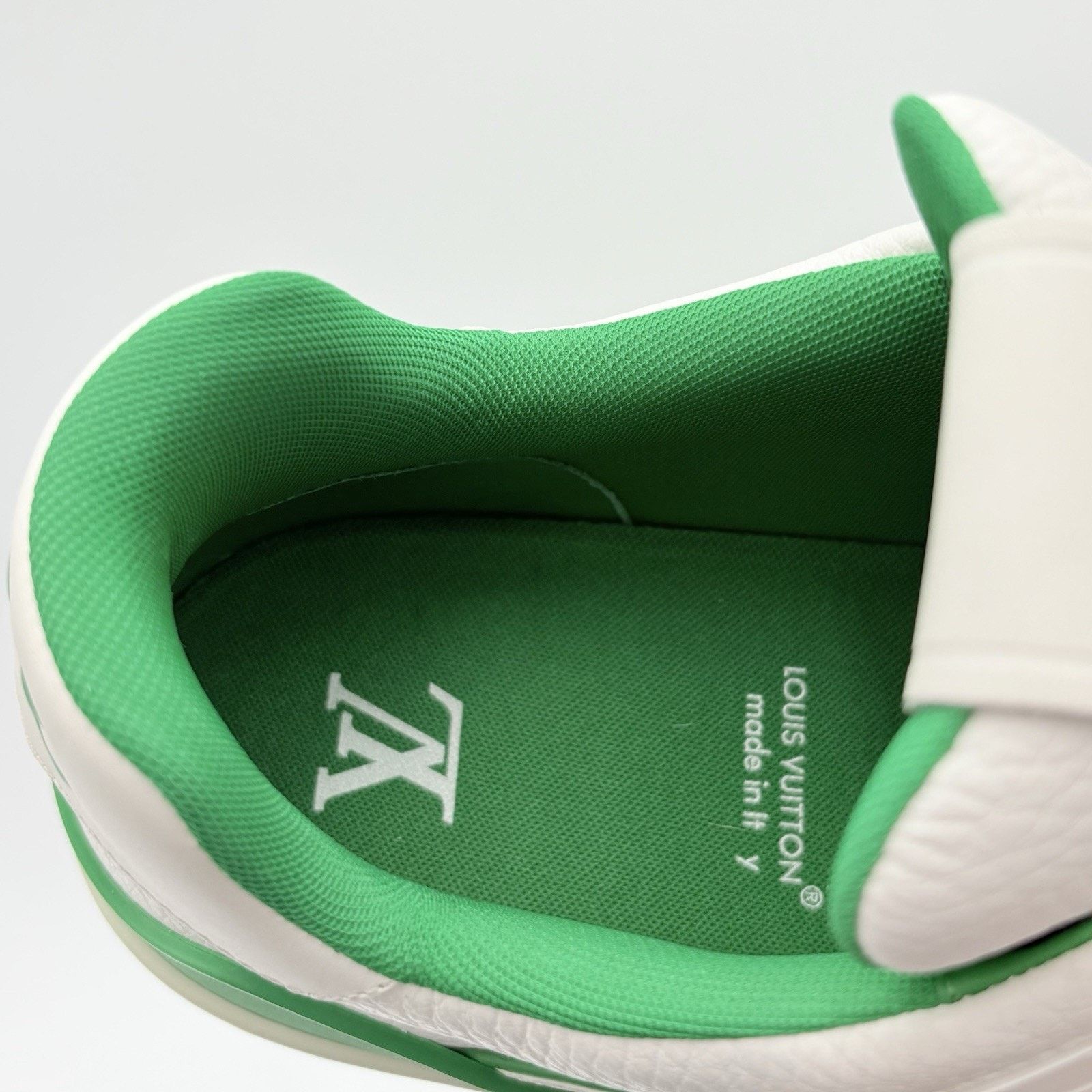 Louis Vuitton Louis Vuitton Trainer ' White Green ' | ONLY WORN 1-3x Size US 10.5 / EU 43-44 - 6 Thumbnail