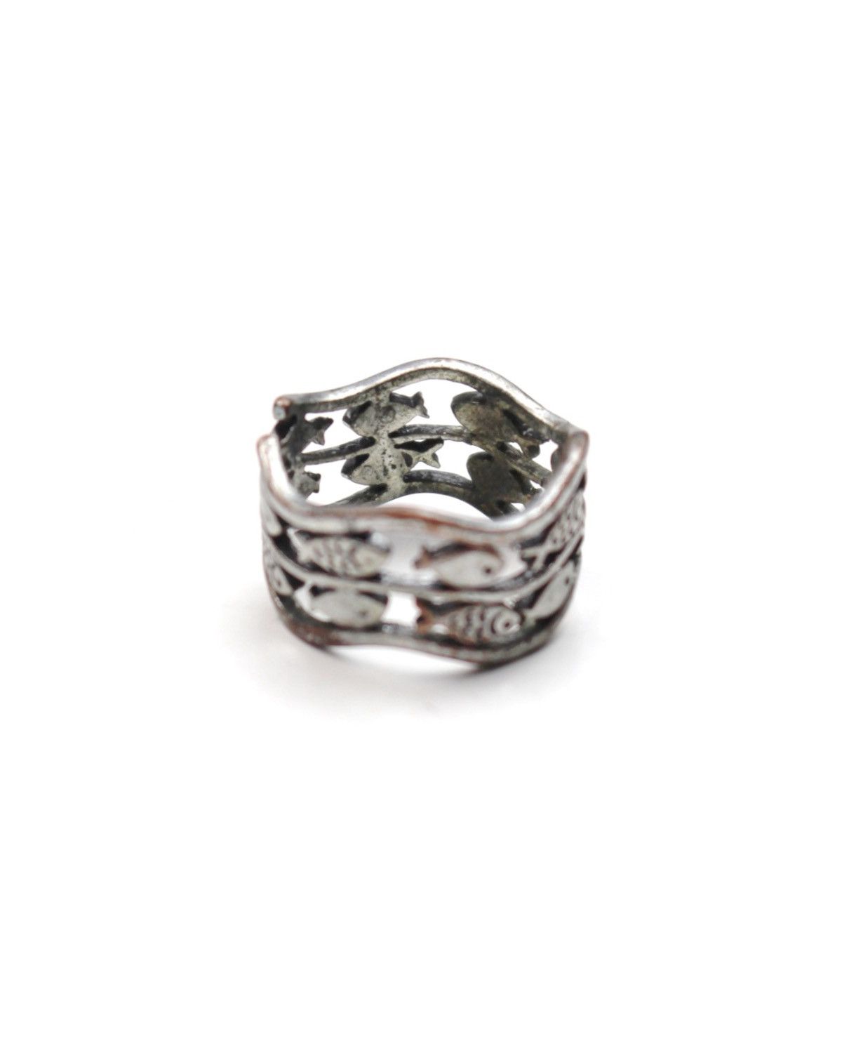 Vintage 2000S JAPANESE MADE SCHOOL OF FISH OPENWORK RING Size ONE SIZE - 2 Thumbnail