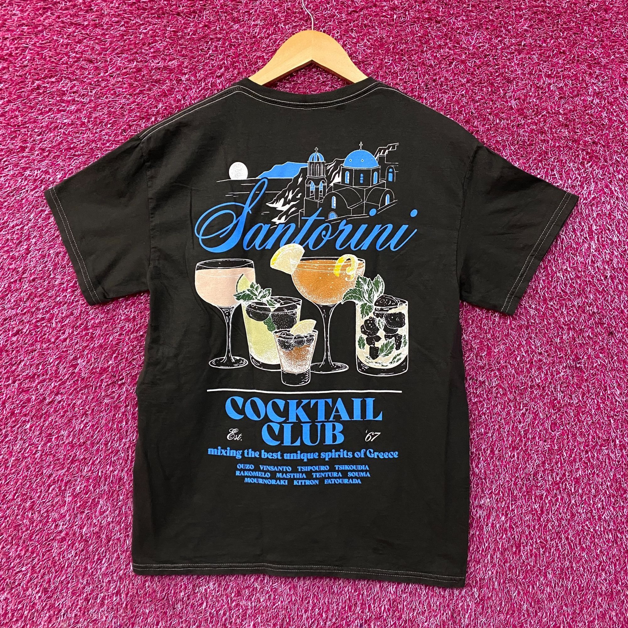 Other Strange Daze Santorini Cocktail Club Graphic T-Shirt Medium Size US M / EU 48-50 / 2 - 1 Thumbnail
