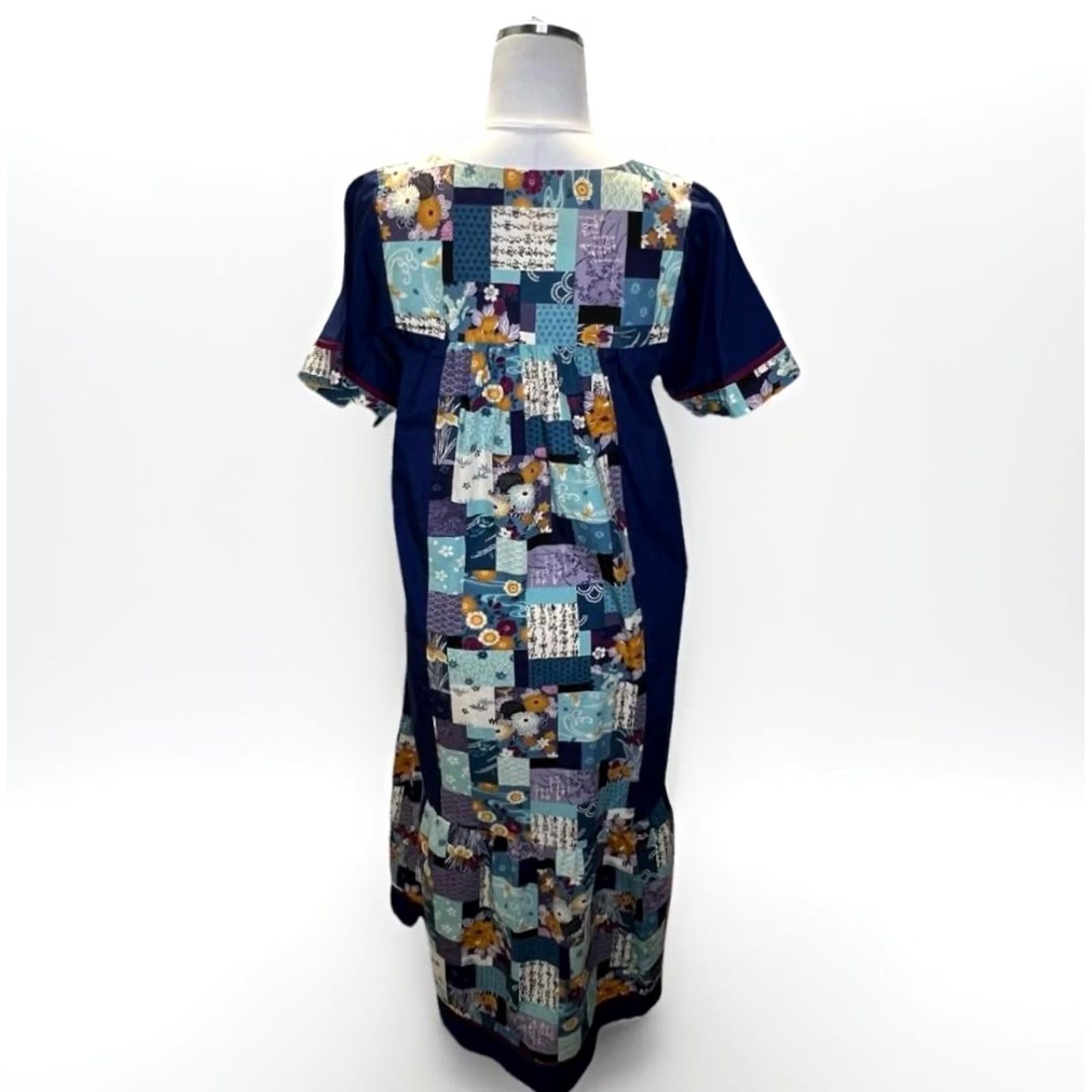 Vintage RM Dress Womens Large Floral Patchwork Hawaiian Button Front Made USA Pockets Size S / US 4 / IT 40 - 3 Thumbnail