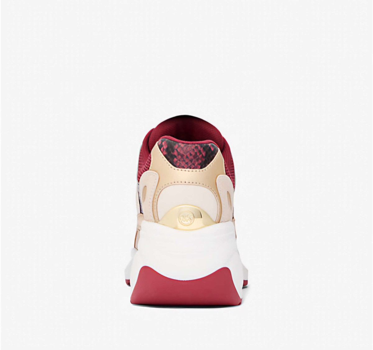 Michael Kors Zuma Snake Embossed Leather and Mesh Trainer By Michael Kors Size US 7 / IT 37 - 11 Thumbnail