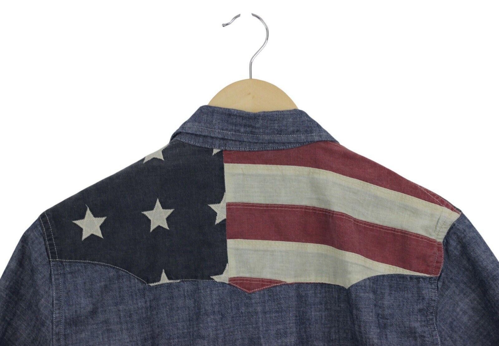 Denim & Supply Ralph Lauren Denim & Supply Ralph Lauren Pearl Snap USA Flag Shirt Sz S Size US S / EU 44-46 / 1 - 5 Thumbnail