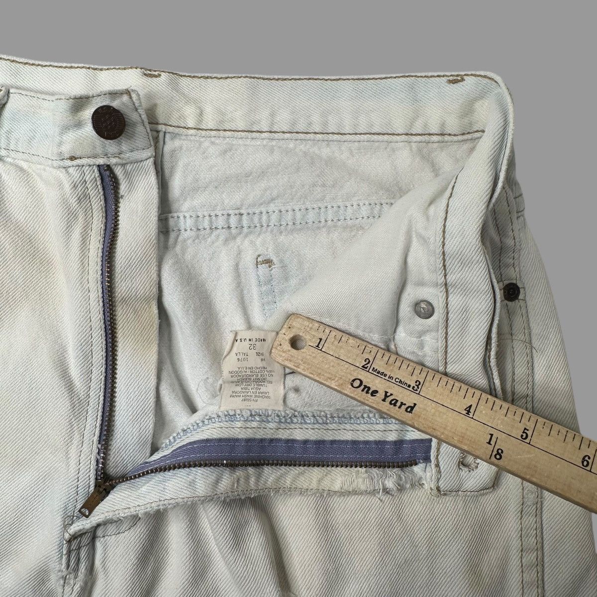 Vintage Vintage faded out 1980s Jean shorts Size US 30 / EU 46 - 4 Thumbnail
