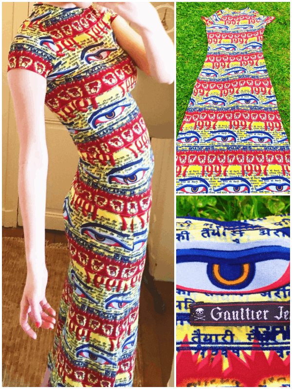 Jean Paul Gaultier Jean Paul Gaultier JPG Tibet Tibetan 1997 Buddha Eyes Dress Size S / US 4 / IT 40 - 14 Thumbnail