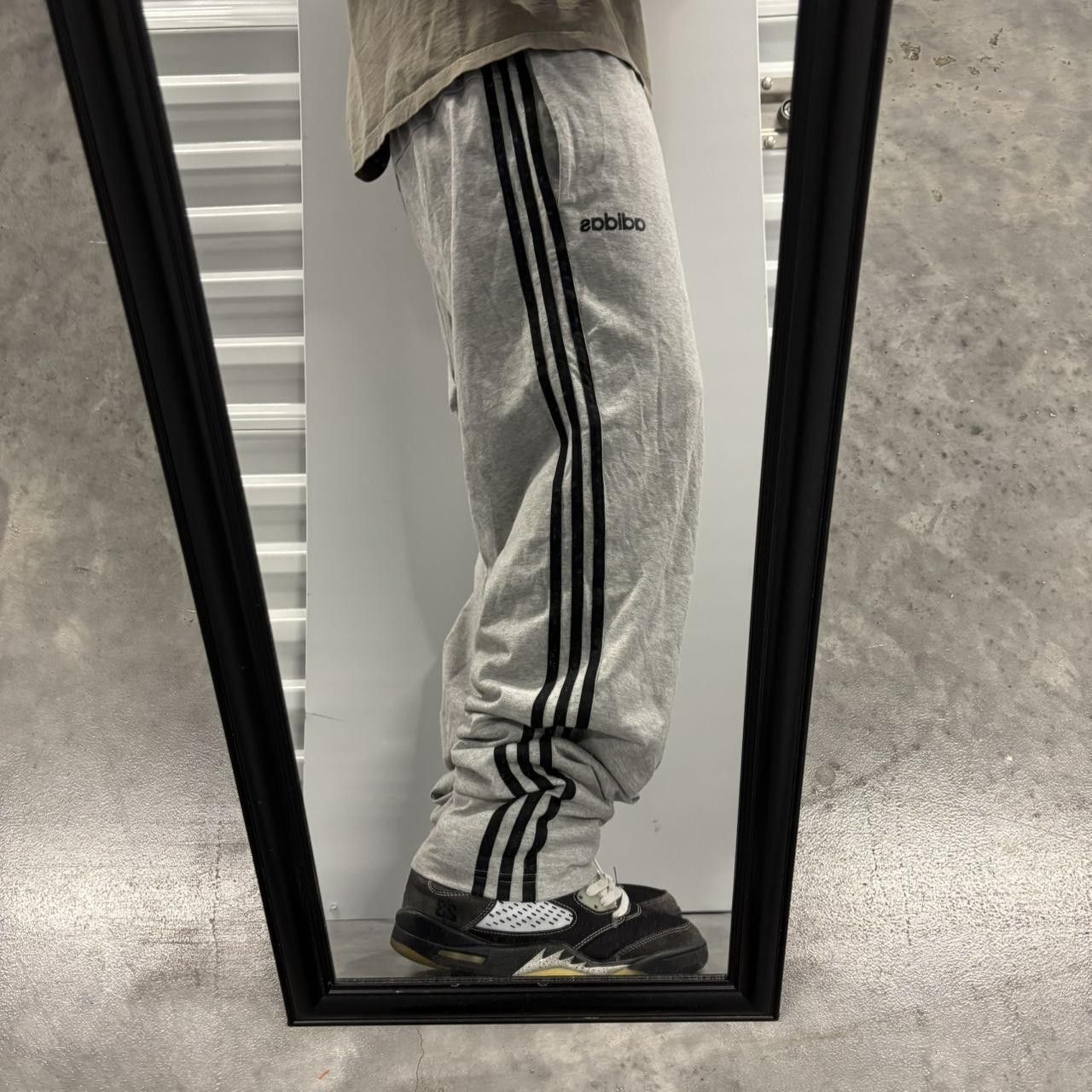 Adidas × Vintage Crazy Vintage Y2K/2000s Grey Adidas Striped