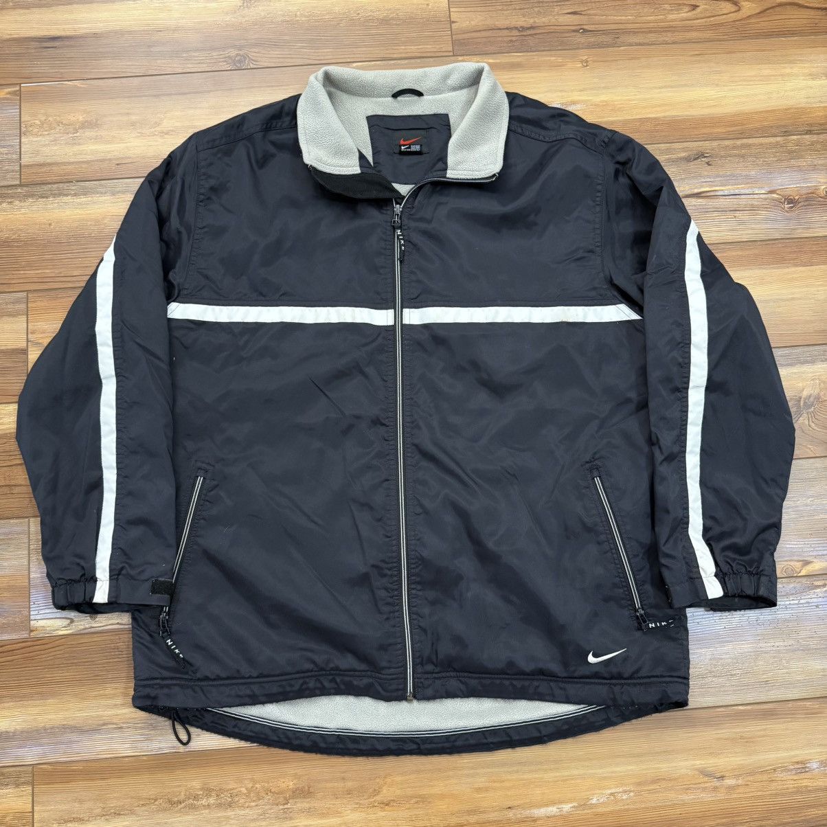 Nike Vintage Black Nike Fleece Lined Heavy Windbreaker Jacket Size US XL / EU 56 / 4 - 1 Thumbnail