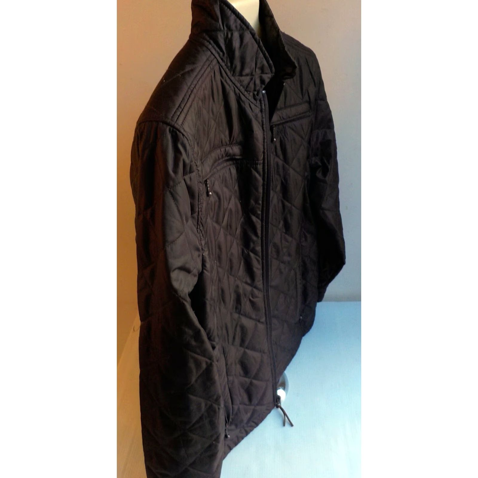 Vintage WOOLRICH Zipper Front Quilted Women's Jacket Brown Polyester Large L +Pockets+Adjustable Cuffs/Waist Good Condition Size L / US 10 / IT 46 - 3 Thumbnail