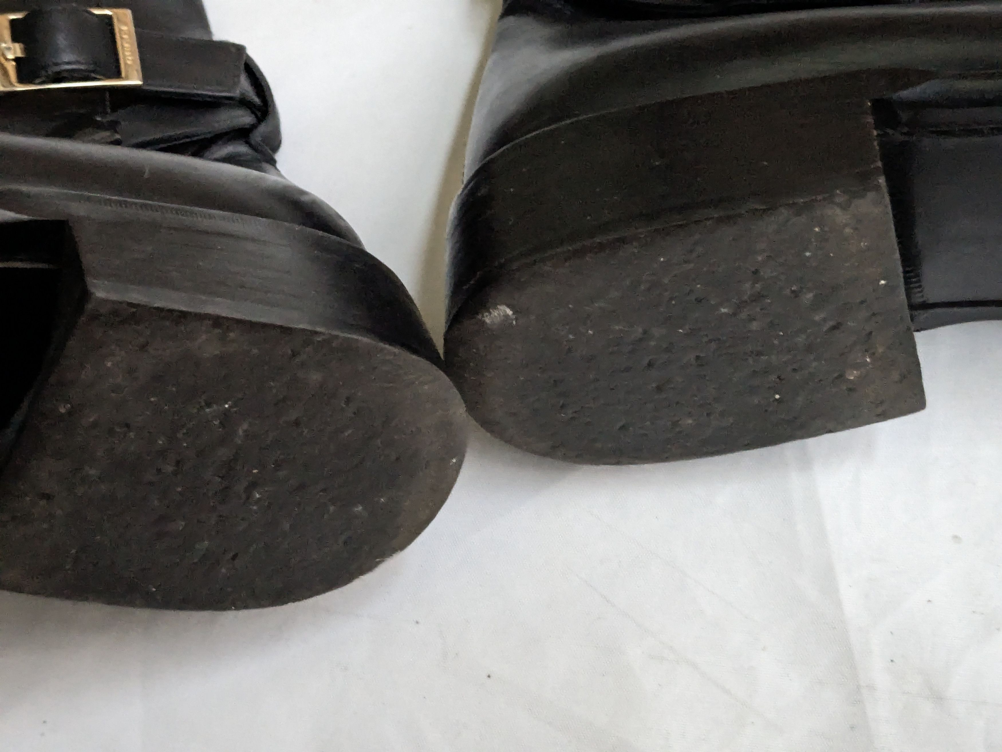 Gucci Jodhpur Boots Black 12 Leather Buckle