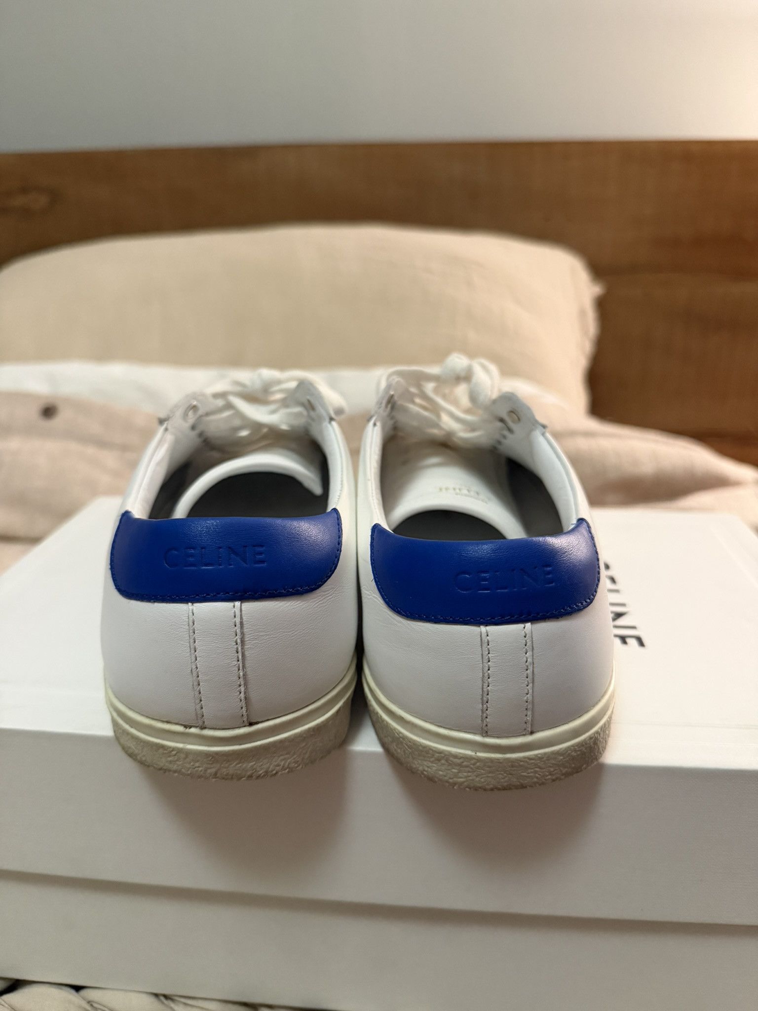 Celine Celine Shoes Celine White And Blue Leather Size: 42 Size US 9 / EU 42 - 5 Thumbnail