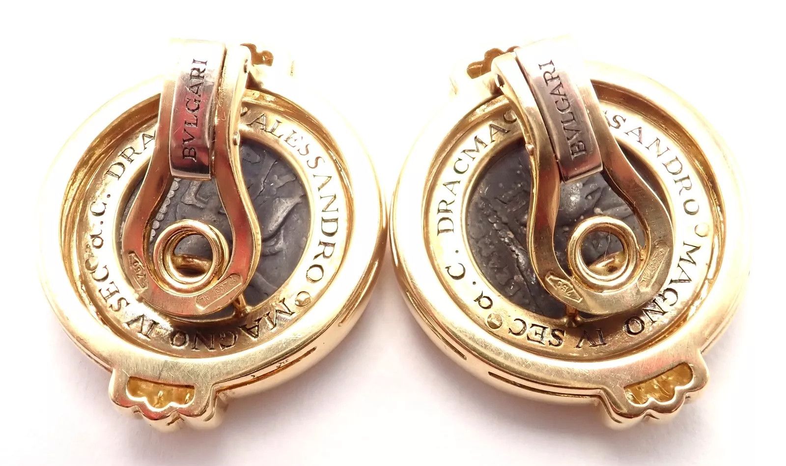 Bvlgari Bulgari Bvlgari 18k Alexander The Great Coin Moneta Earrings Size ONE SIZE - 9 Thumbnail