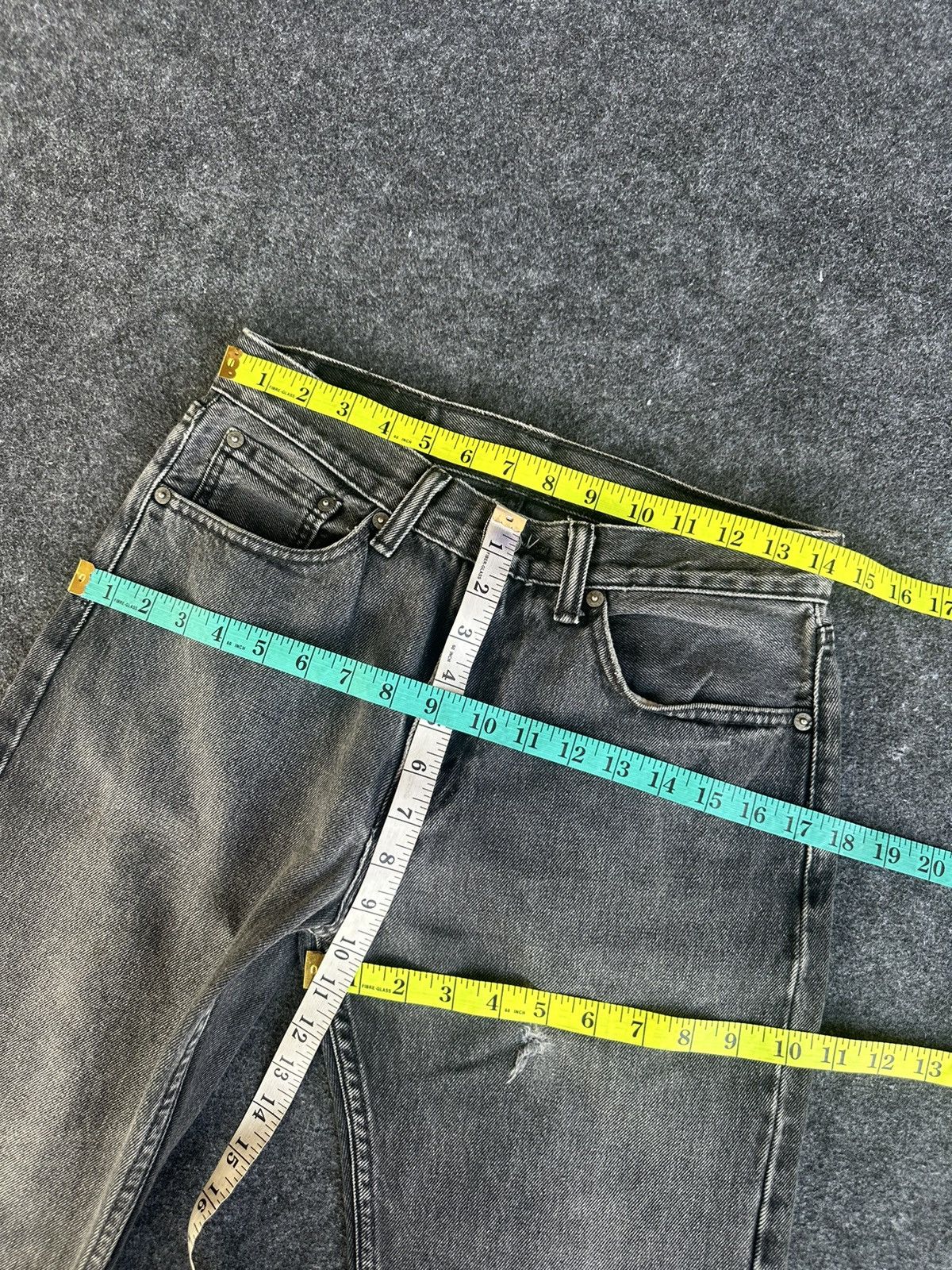 Levi's Y2K Levis 505 Super Black Faded Washed Denim 28x29 D268 Size US 28 / EU 44 - 8 Thumbnail