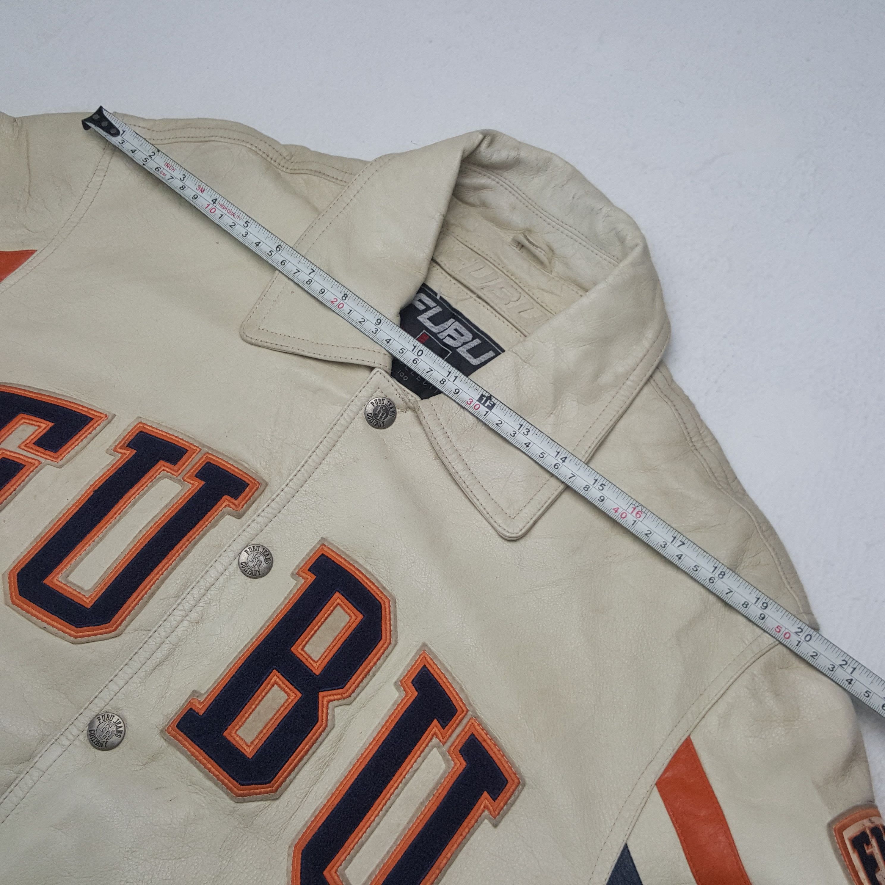 Fubu × Versace × Vintage Vintage Fubu Varsity Leather Jacket Size US L / EU 52-54 / 3 - 5 Thumbnail