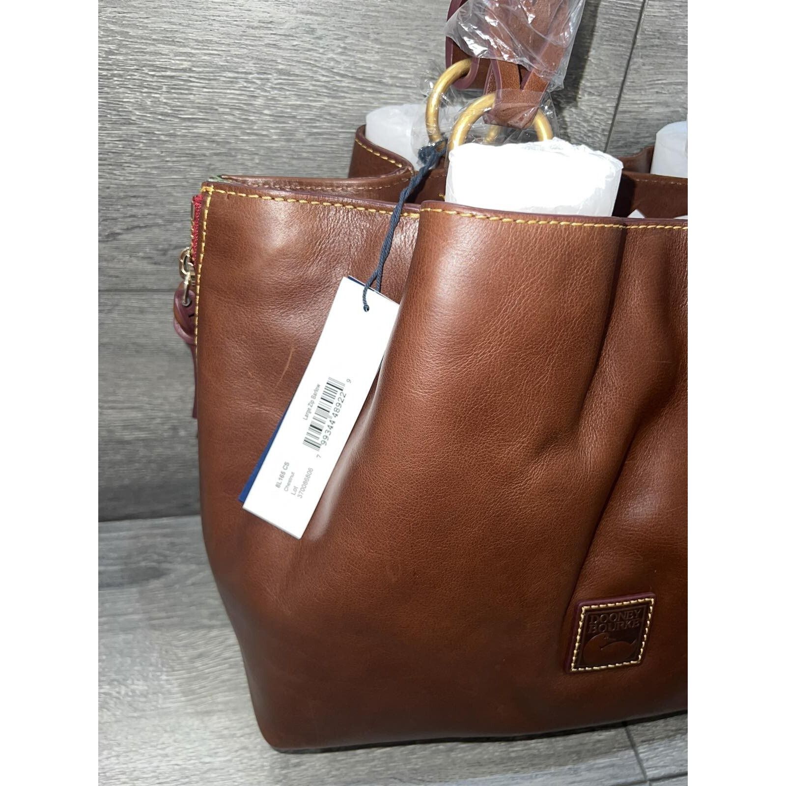 Dooney & Bourke Dooney & Bourke Florentine Leather Large Zip Barlow A386438 Size ONE SIZE - 3 Thumbnail
