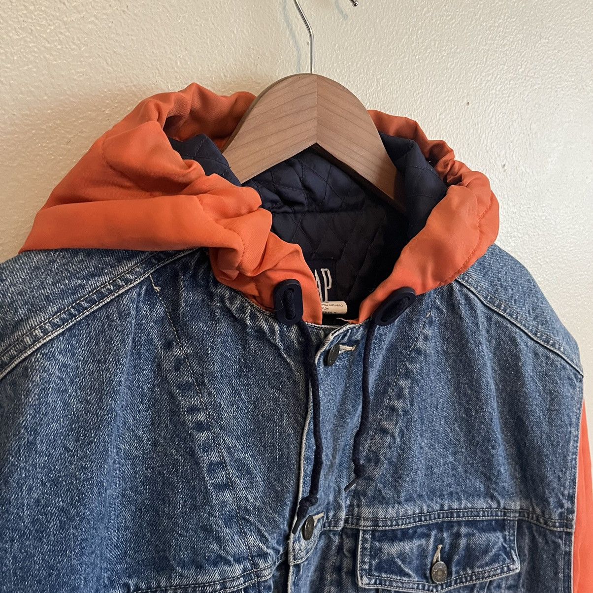Gap Insulated Denim Jacket with Hood Size US M / EU 48-50 / 2 - 5 Thumbnail
