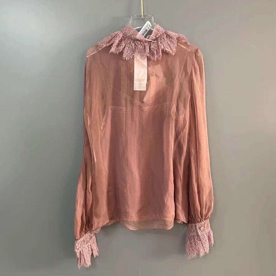 Gucci Gucci Lace Panel Embroidered Shirt Size XS / US 0-2 / IT 36-38 - 3 Thumbnail