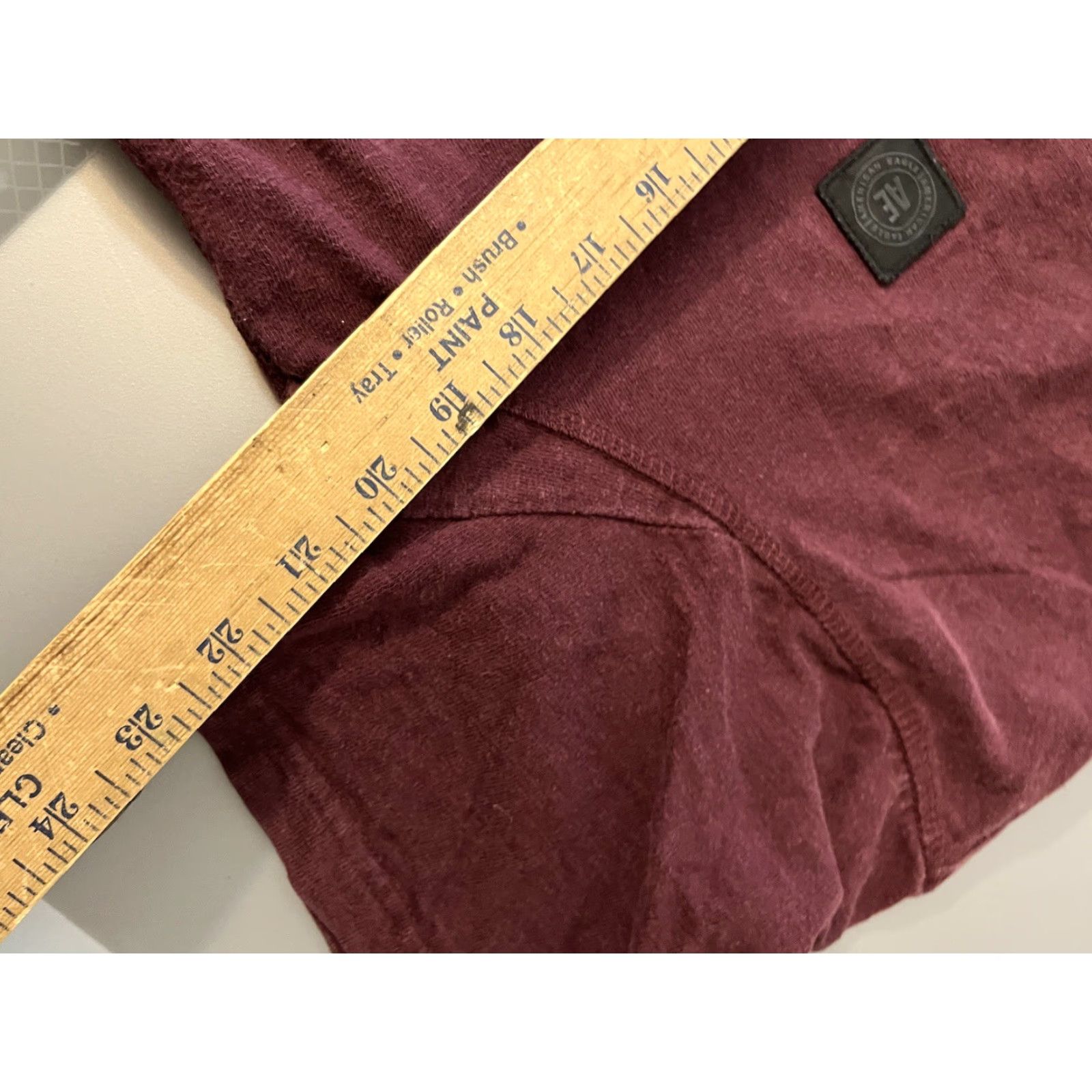 American Eagle Outfitters AMERICAN EAGLE MEN'S Super Soft Maroon Graphic T-Shirt Medium Relaxed Fit Crew Neck Logo All Seasons Size US M / EU 48-50 / 2 - 5 Thumbnail