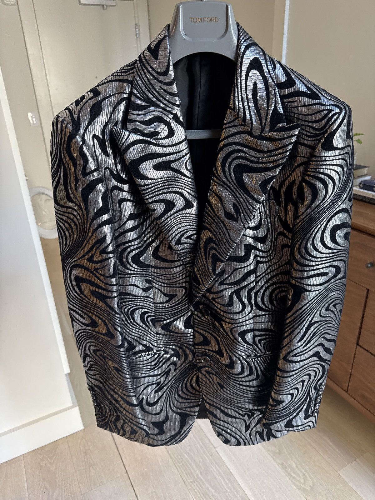 Tom Ford Tom Ford silver lurex blazer Size 46R - 9 Thumbnail