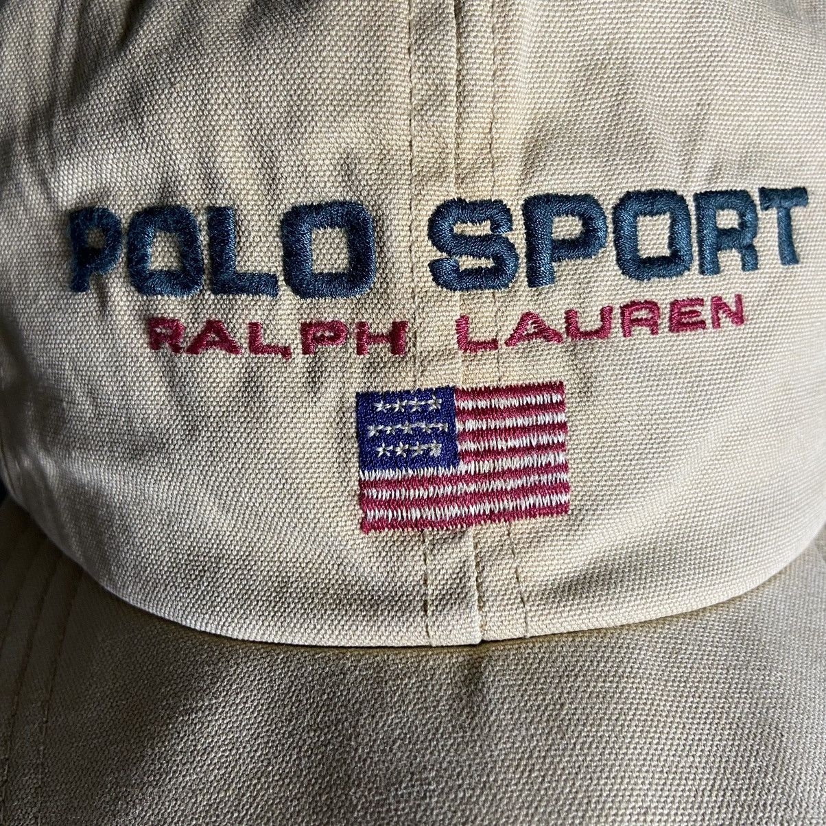 Vintage 90s 2 tone Polo Sport hat Ralph Lauren Sportsman