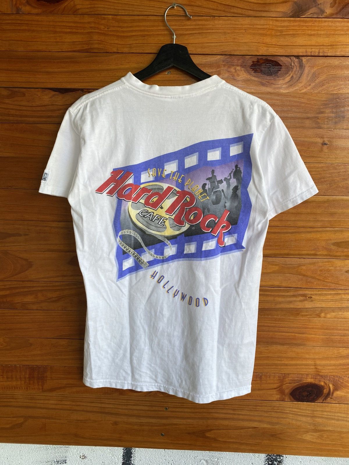 Hard Rock Cafe Vintage Hard Rock Cafe Hollywood T-Shirt White 90s Made USA Size US S / EU 44-46 / 1 - 3 Thumbnail