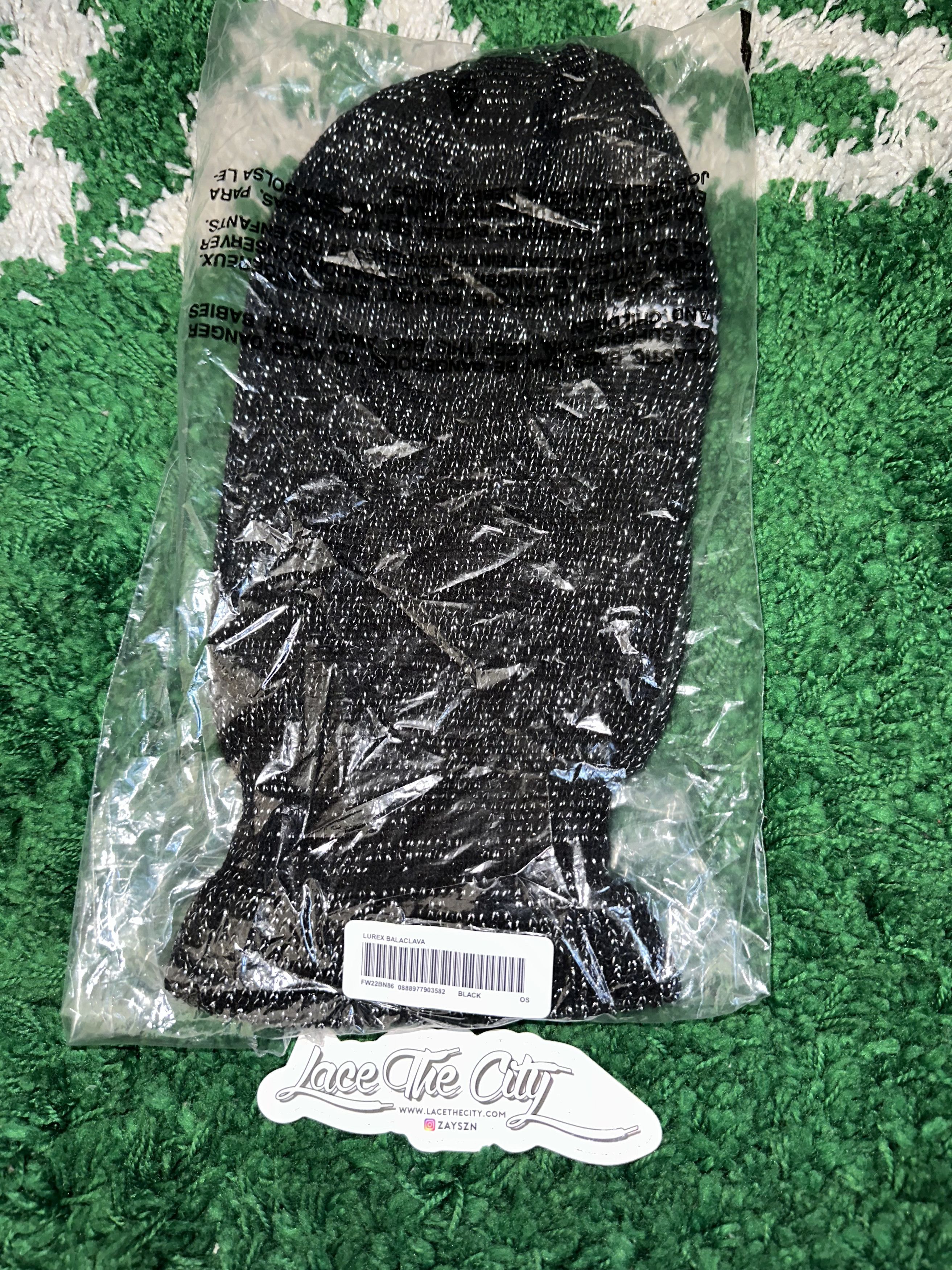 Supreme Supreme Lurex Balaclava 'Black' Size ONE SIZE - 2 Thumbnail
