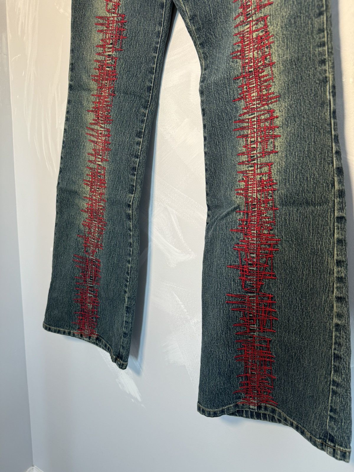 Japanese Brand Santa Barbara Bootcut Denim Jeans Red Thread Avant Garde Size US 28 / EU 44 - 3 Thumbnail