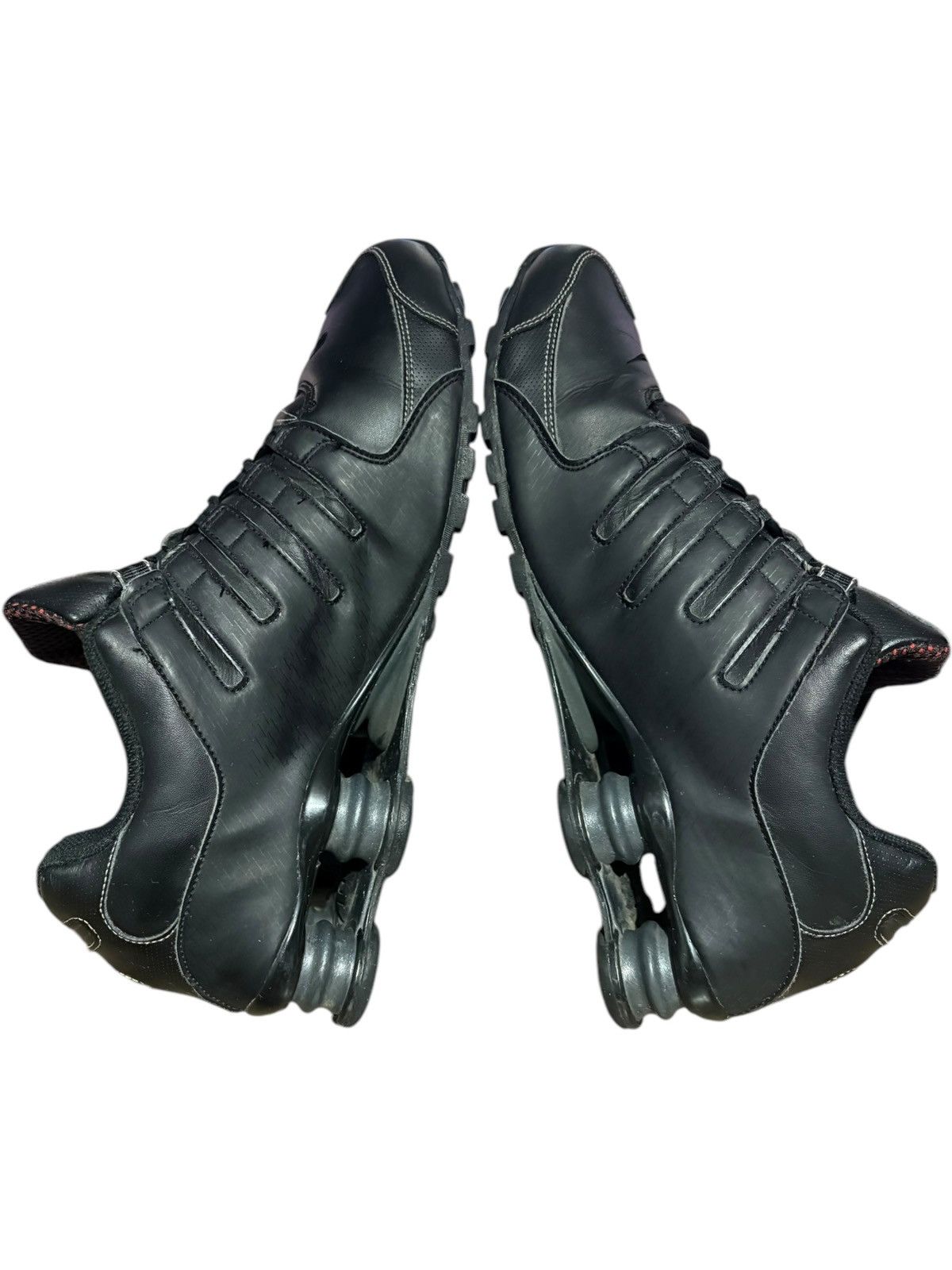 Nike × Vintage 12 Y2k Nike Shox NZ Varsity Red Black Logo runner basketball Size US 12 / EU 45 - 5 Thumbnail