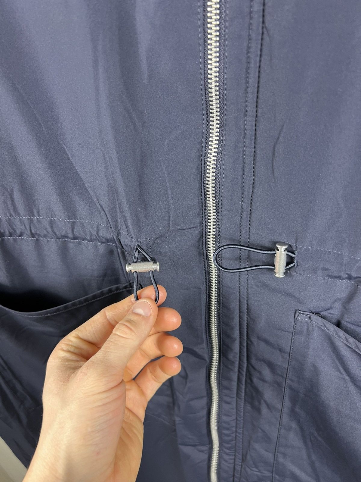 Cos COS reversible navy nylon long coat jacket double sided Size L / US 10 / IT 46 - 22 Thumbnail