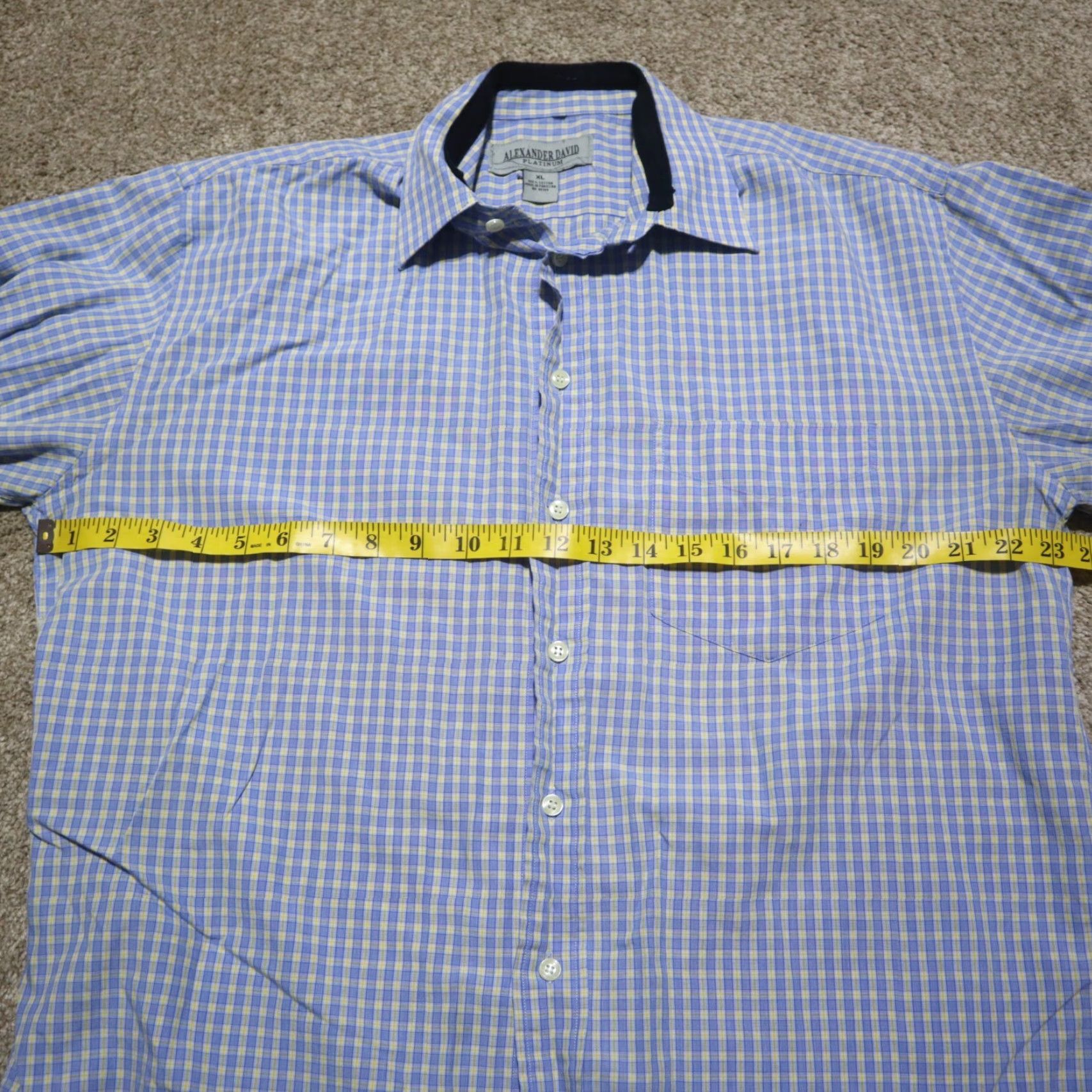 Vintage David Alexander Shirt Men XL Blue Plaid Button Down Long Sleeve Size US XL / EU 56 / 4 - 4 Thumbnail
